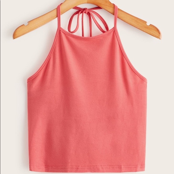Tops - Coral Halter top